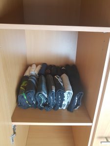 Rangement t-shirt KonMari