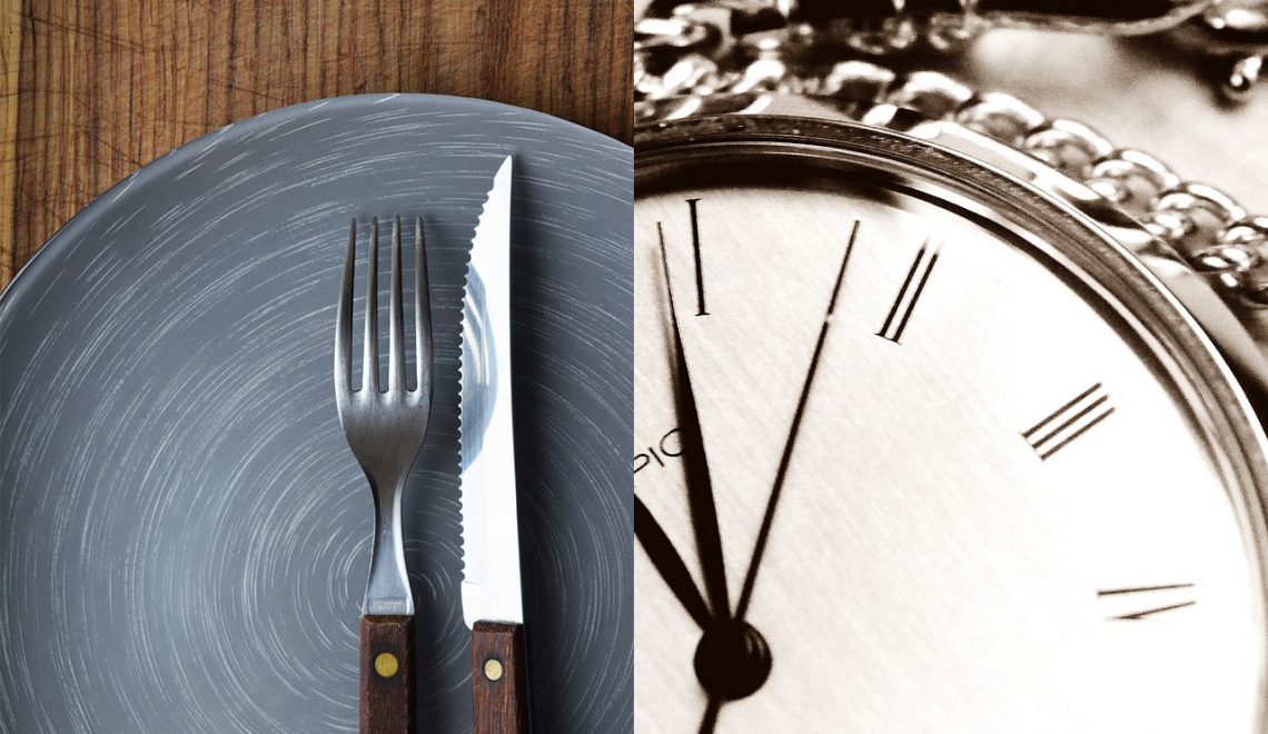 jeûne intermittent assiette horloge